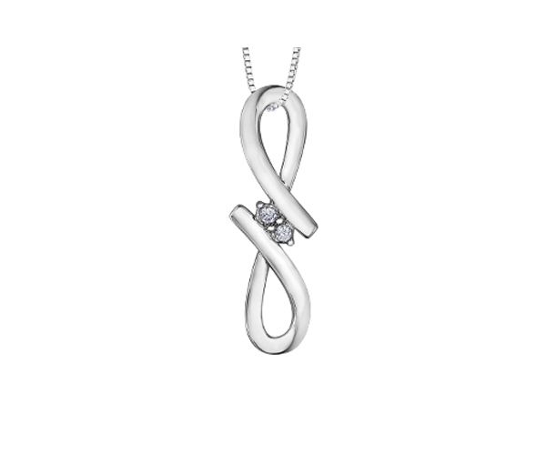 PENDENTIF INFINI EN ARGENT SERTI DE DIAMANTS